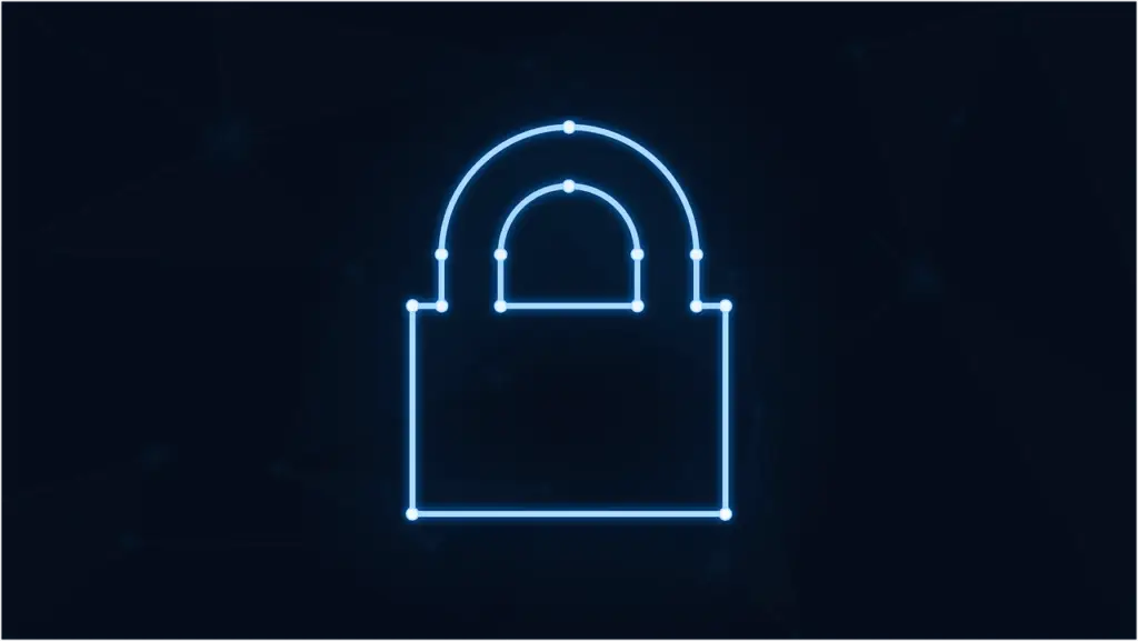 Free padlock neon cybersecurity vector