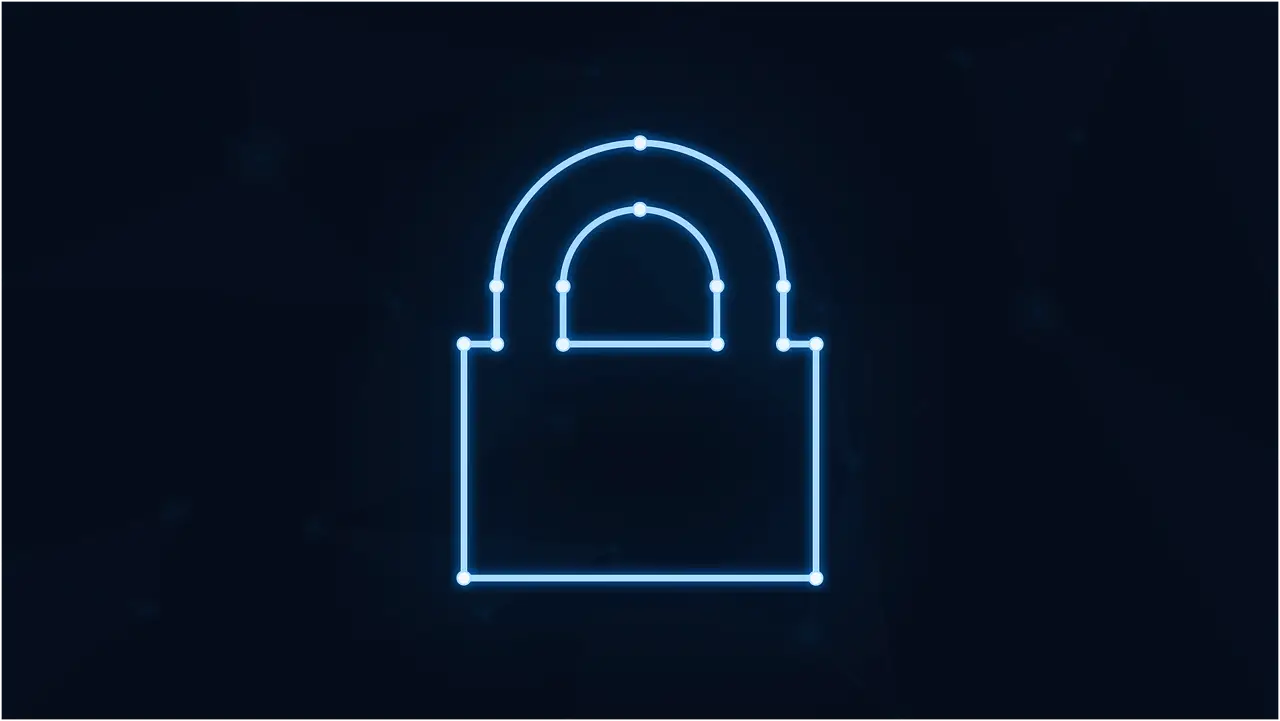 Free padlock neon cybersecurity vector